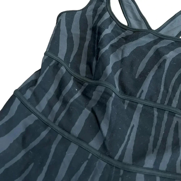 Diane von Furstenberg Target Gray Zebra Print Fitted Jumpsuit XXL - Picture 3 of 4